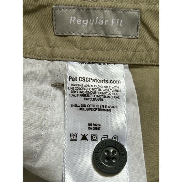 Columbia Men’s 4 Pocket Hiking Cargo Shorts Khaki Beige Size 40 - Picture 5 of 8